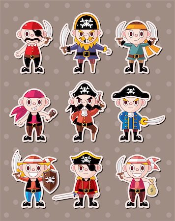 simsearch:400-08164280,k - pirate stickers Stockbilder - Microstock & Abonnement, Bildnummer: 400-06453483