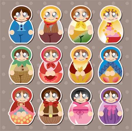 simsearch:400-04273955,k - Russian dolls stickers Stock Photo - Budget Royalty-Free & Subscription, Code: 400-06453530