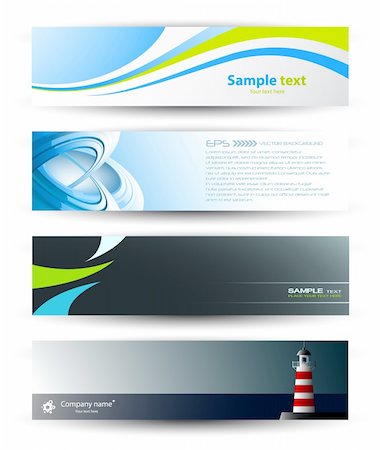 palll (artist) - Set of abstract banners for your design Stockbilder - Microstock & Abonnement, Bildnummer: 400-06453604