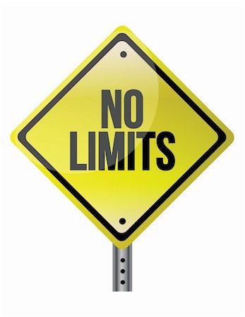 no limit sign concept illustration design over white Stock Photo - Budget Royalty-Free & Subscription, Code: 400-06464375