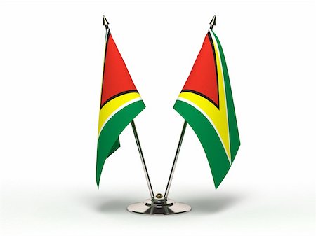 Miniature Flag of Guyana (Isolated with clipping path) Foto de stock - Royalty-Free Super Valor e Assinatura, Número: 400-06464636