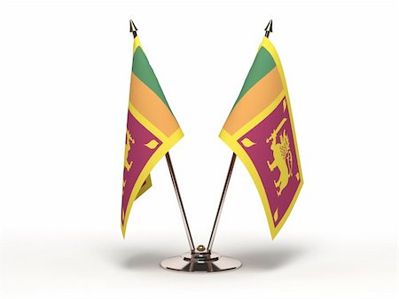 simsearch:400-06105879,k - Miniature Flag of Sri Lanka (Isolated with clipping path) Photographie de stock - Aubaine LD & Abonnement, Code: 400-06464645