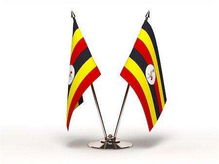 simsearch:400-07294142,k - Miniature Flag of Uganda (Isolated with clipping path) Stock Photo - Budget Royalty-Free & Subscription, Code: 400-06464649