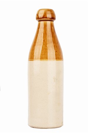 simsearch:400-05751963,k - Vintage ceramic bottle isolated on white background Foto de stock - Royalty-Free Super Valor e Assinatura, Número: 400-06460118