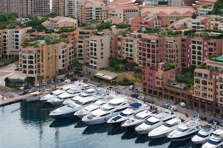 Monaco cityscape with yachts and apartments Photographie de stock - Aubaine LD & Abonnement, Code: 400-06460266