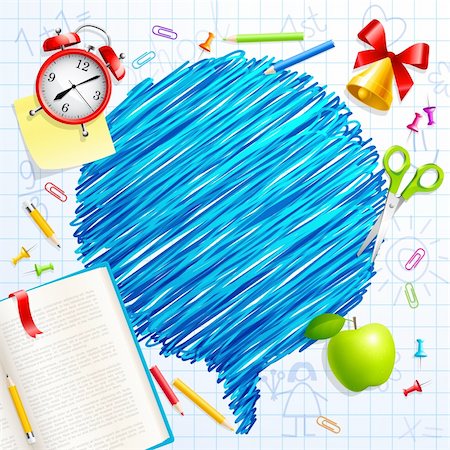 simsearch:400-06460331,k - Hand drawn Bubble for speech. Back to School. Vector illustration. Stock Photo - Budget Royalty-Free & Subscription, Code: 400-06460279