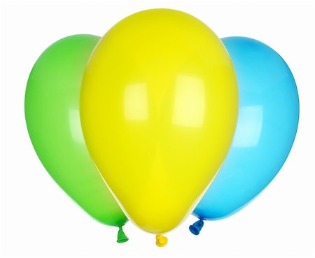 simsearch:400-07903864,k - Bright balloons isolated on a white background Foto de stock - Super Valor sin royalties y Suscripción, Código: 400-06460431