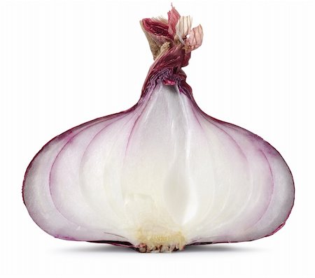 Sliced Red onion isolated on a white background Stockbilder - Microstock & Abonnement, Bildnummer: 400-06460472