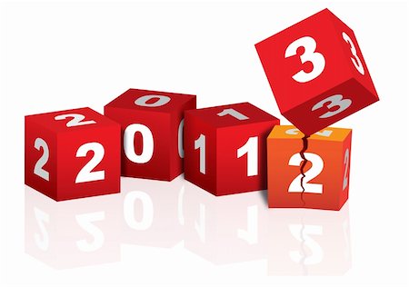 Red and white cubes celebrating coming of 2013 Stock Photo - Budget Royalty-Free & Subscription, Code: 400-06460490