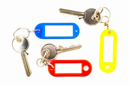 perseomedusa (artist) - Keys with a blank tags, isolate on white background. Add your text on the tag. Fotografie stock - Microstock e Abbonamento, Codice: 400-06460581