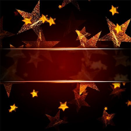 abstract golden stars over dark red christmas background with text space Photographie de stock - Aubaine LD & Abonnement, Code: 400-06461510