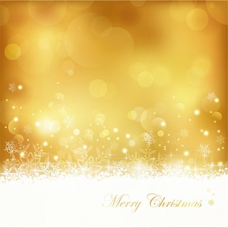 Festive gold background with out of focus light dots, stars,snowflakes and copy space. Great for the festive season of Christmas to come or any other golden aniversary occasion. Stock Photo - Budget Royalty-Free & Subscription, Code: 400-06461826