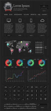 simsearch:400-06867961,k - Infographics  and web elements. EPS10 vector illustration. Stock Photo - Budget Royalty-Free & Subscription, Code: 400-06461872