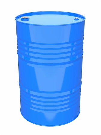 simsearch:400-06570088,k - Blue Industrial Barrel. Isolated on white. Stock Photo - Budget Royalty-Free & Subscription, Code: 400-06461938