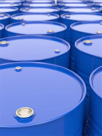 Industrial Background with Blue Barrels. Stock Photo - Budget Royalty-Free & Subscription, Code: 400-06461944