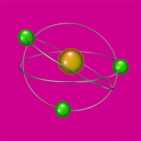 simsearch:400-08190422,k - molecule model on magenta background - 3d illustration Stock Photo - Budget Royalty-Free & Subscription, Code: 400-06462304