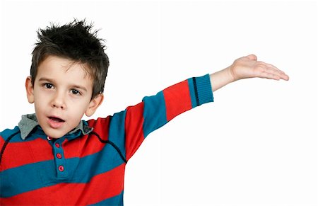 simsearch:400-05895521,k - Little boy who points a finger. White isolated Stock Photo - Budget Royalty-Free & Subscription, Code: 400-06462339