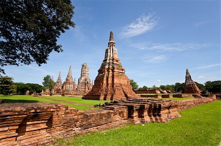 wat chai wattanaram the historic buddhist temple in ayutthaya,  thailand Stock Photo - Budget Royalty-Free & Subscription, Code: 400-06462872