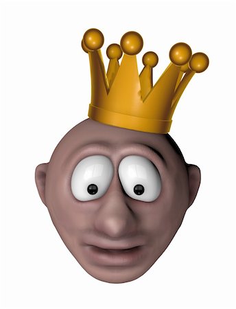 simsearch:400-06199998,k - man with crown on his head - 3d illustration Photographie de stock - Aubaine LD & Abonnement, Code: 400-06463221