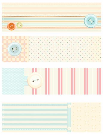 simsearch:400-05735209,k - Set of vector banners in shabby chic style Stock Photo - Budget Royalty-Free & Subscription, Code: 400-06463639