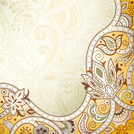 Illusration of abstract floral background in asia style. Photographie de stock - Aubaine LD & Abonnement, Code: 400-06463991