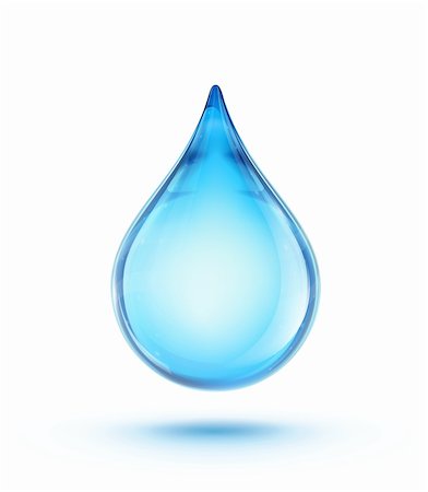 pixelembargo (artist) - Vector illustration of a single blue shiny water drop Fotografie stock - Microstock e Abbonamento, Codice: 400-06475722