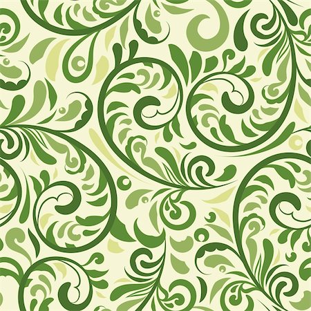 damask vector - Vector Floral Seamless Pattern Stock Photo - Budget Royalty-Free & Subscription, Code: 400-06477802