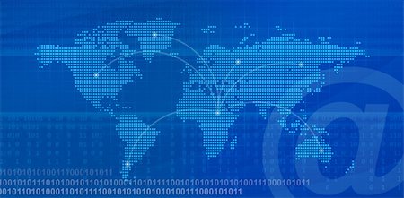 simsearch:400-04838947,k - Internet Concept. Digital World Map with binary code Photographie de stock - Aubaine LD & Abonnement, Code: 400-06477870