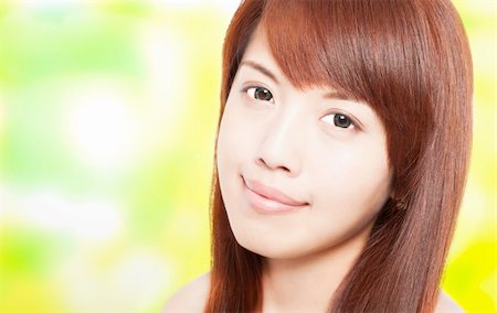 beautiful asian young woman face Stock Photo - Budget Royalty-Free & Subscription, Code: 400-06478104