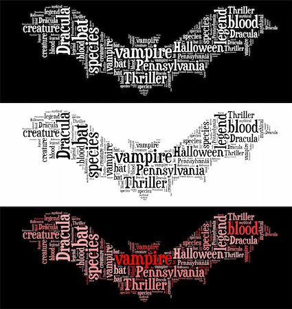 rosliothman (artist) - Vampire bat info-text graphics and word clouds concept. Very large file. Foto de stock - Super Valor sin royalties y Suscripción, Código: 400-06478161