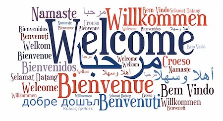 rosliothman (artist) - Welcome phrase in different languages. Cultural diversity concept. Foto de stock - Super Valor sin royalties y Suscripción, Código: 400-06478174