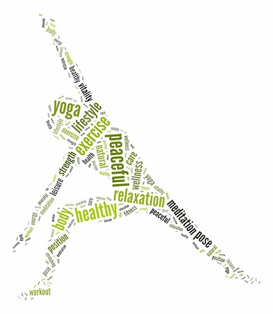 rosliothman (artist) - Yoga position info-text graphics arrangement and word cloud. Healthy lifestyle concept. Foto de stock - Super Valor sin royalties y Suscripción, Código: 400-06478177
