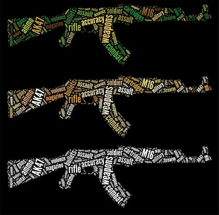 rosliothman (artist) - AK47 rifle info-text graphics. Military and war concept. Foto de stock - Super Valor sin royalties y Suscripción, Código: 400-06478170