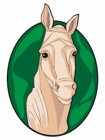 Hand drawn clipart illustration of a horse icon isolated on white Photographie de stock - Aubaine LD & Abonnement, Code: 400-06478215