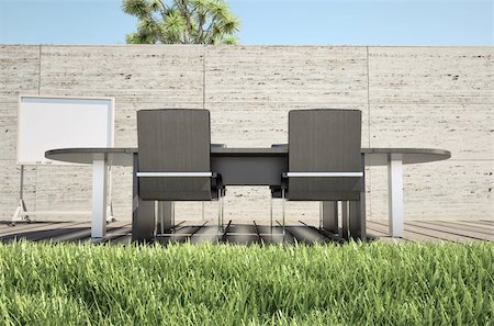 outdoor office (3D concept) Stock Photo - Budget Royalty-Free & Subscription, Code: 400-06478487