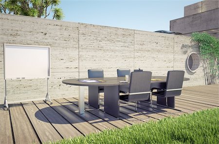 outdoor office (3D concept) Stock Photo - Budget Royalty-Free & Subscription, Code: 400-06478481