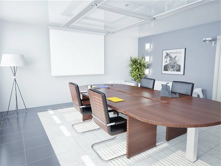 simsearch:400-07420295,k - modern office interior (3D rendering) Stockbilder - Microstock & Abonnement, Bildnummer: 400-06478494