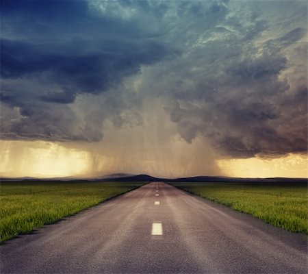 the road to storm ( photo compilation. The grain and texture added. ) Stock Photo - Budget Royalty-Free & Subscription, Code: 400-06478500