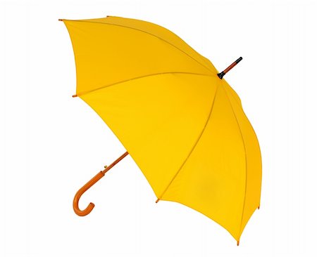 simsearch:400-04921907,k - opened yellow umbrella isolated on white background Foto de stock - Super Valor sin royalties y Suscripción, Código: 400-06479474