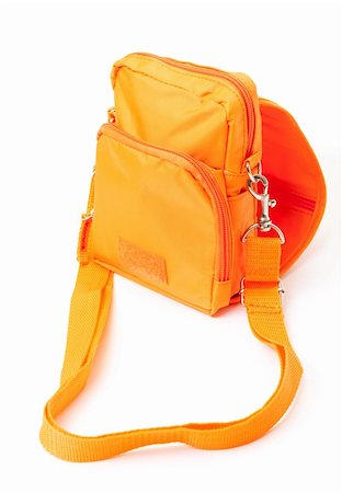 simsearch:400-07046956,k - Orange Shoulder bag, on white background Stock Photo - Budget Royalty-Free & Subscription, Code: 400-06479580