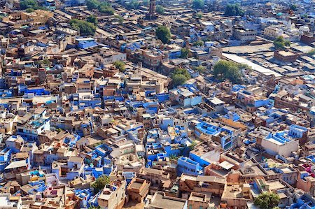A view of Jodhpur, the Blue City of Rajasthan, India Stock Photo - Budget Royalty-Free & Subscription, Code: 400-06479656