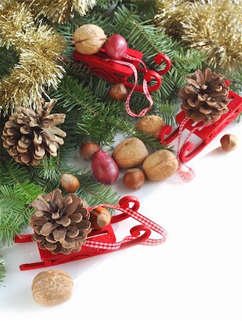 Christmas decoration with sled Stock Photo - Budget Royalty-Free & Subscription, Code: 400-06479768