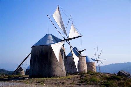 simsearch:400-04470243,k - A group of windmills, in center Portugal, near Coimbra. Photographie de stock - Aubaine LD & Abonnement, Code: 400-06471351
