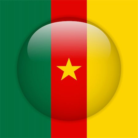 simsearch:400-06365583,k - Vector - Cameroon Flag Glossy Button Stock Photo - Budget Royalty-Free & Subscription, Code: 400-06471411