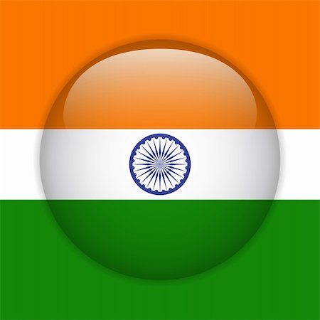 simsearch:400-06365557,k - Vector - India Flag Glossy Button Photographie de stock - Aubaine LD & Abonnement, Code: 400-06471425