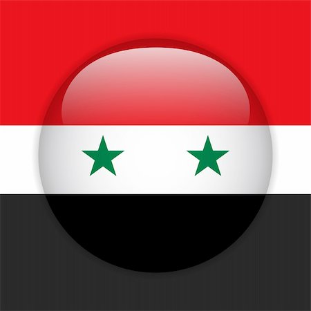 simsearch:400-06365583,k - Vector - Syria Flag Glossy Button Stock Photo - Budget Royalty-Free & Subscription, Code: 400-06471440
