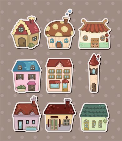 house stickers Stock Photo - Budget Royalty-Free & Subscription, Code: 400-06471984