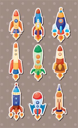 spaceship stickers Stock Photo - Budget Royalty-Free & Subscription, Code: 400-06472055