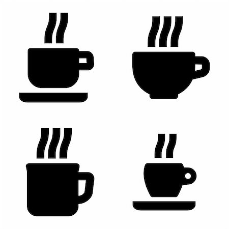 Hot beverage vector icons set Stock Photo - Budget Royalty-Free & Subscription, Code: 400-06472052