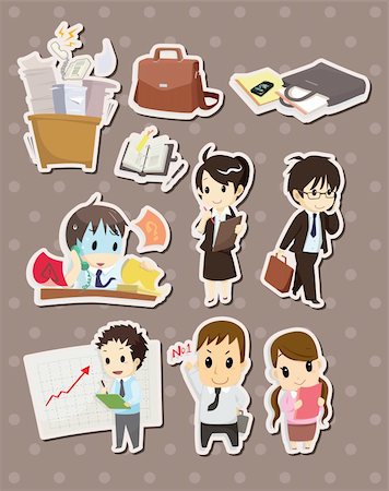 simsearch:400-04338306,k - office worker stickers Stock Photo - Budget Royalty-Free & Subscription, Code: 400-06472066